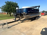 Starcraft pontoon boat, Honda 225 VTEC, with shade, Bumper pull trailer, This boat is lake ready.