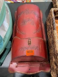 Red metal rustic mailbox