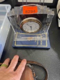 Glass desk clock