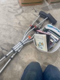 Books and crutches