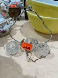 Cystal votive holders and plate holder