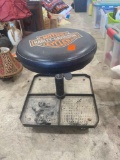 Harley Davidson rolling shop chair