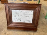 White board in standing frame
