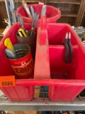 Carrying caddie and screw drivers