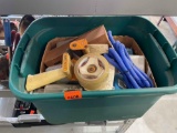 Packing tape with dispenser, Blue hosing and wall boxes