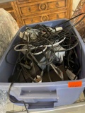 Tote full of cords, remotes and much more
