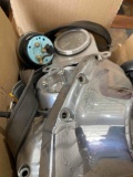 Box of motorcycle parts