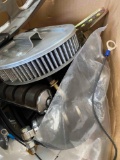 Box of motorcycle parts