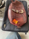 Computer bag and mens leather shave bag
