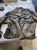 Womens leather harley davidsons riding jacket