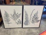 Framed flower art work