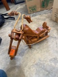 Wooden motorcyclefigurine