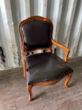 Leather arm chair