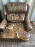 Leather chair Damage shown in photo *BUYER IS RESPONSIBLE FOR LOADING*