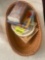 wicker basket w/ coasters
