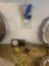 mini glass coke bottles; precious stones; nightlight; misc
