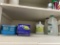 tissues; swiffer pads; floor cleaner; water jugs