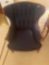 blue wingback chair