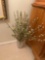 vintage glass vase with foliage