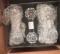 3 crystal glass knife rests