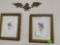 2 Pictures wall hanging; floral wall decor