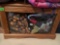 Antique wood and glass chest