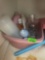 tub of beauty products; soap; misc