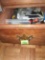 drawer of handheld mirrors; pencil erasers; watches; misc