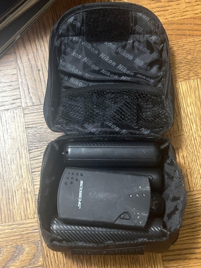 5 battery packs and carrying case