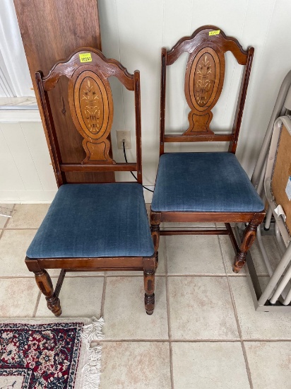 2 antique wooden chairs