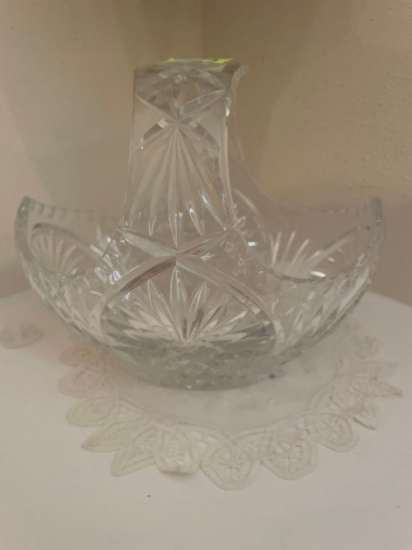 crystal glass basket