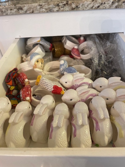various seasonal napkin rings