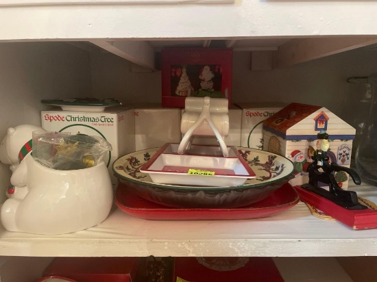 Christmas decor; serving plates; glasses and more