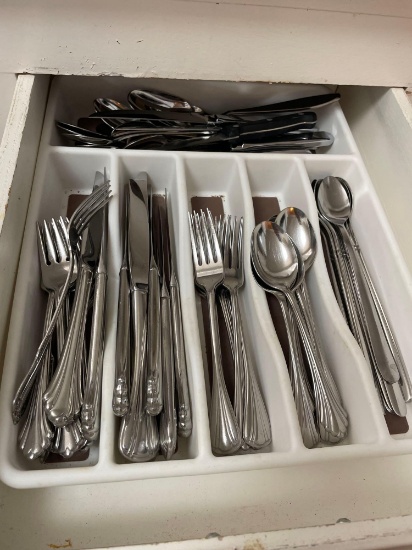 silverware; knives; forks; spoons
