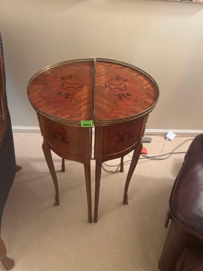 teak veneer nightstand