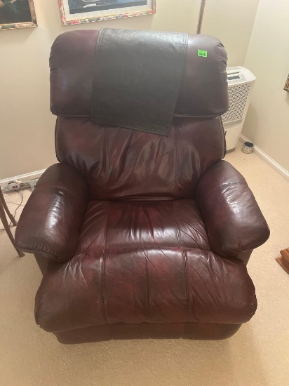 brown leather recliner