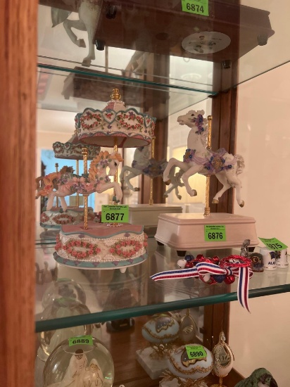 vintage carousel horse music box