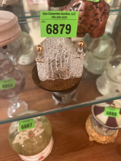 spun glass church figurine