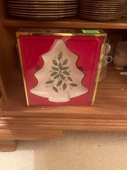 lenox holiday tree candy dish