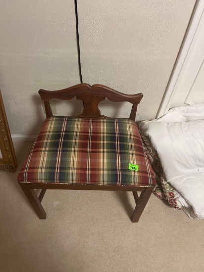 vintage vanity bench