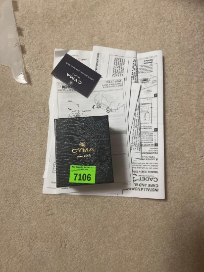 CYMA watch box, manuals