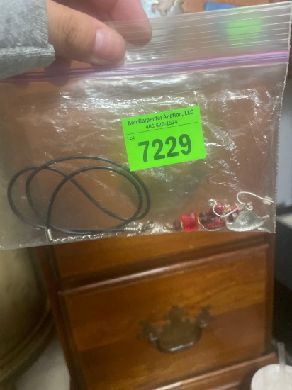 necklace and earrings