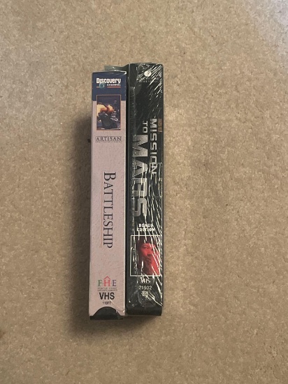 Mission to Mars and Battleship VHS tapes