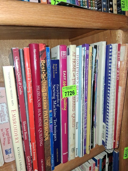 sewing; quilting; embroidering books; misc