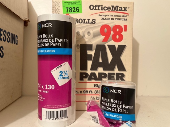 paper rolls , fax paper