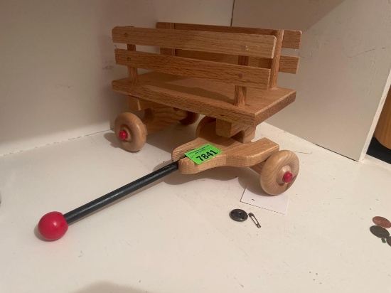 small wood wagon toy