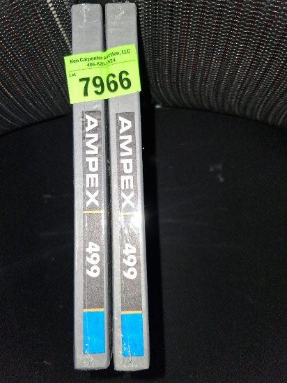 2 blank Ampex 499 studio mastering audio tape