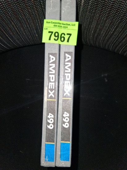 2 blank Ampex 499 studio mastering audio tape