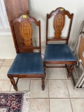 2 antique wooden chairs