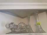 various glass candle holders